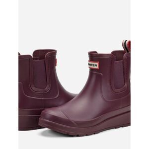 Hunter Tabitha Chelsea Waterproof Rain Boots- Dark Red